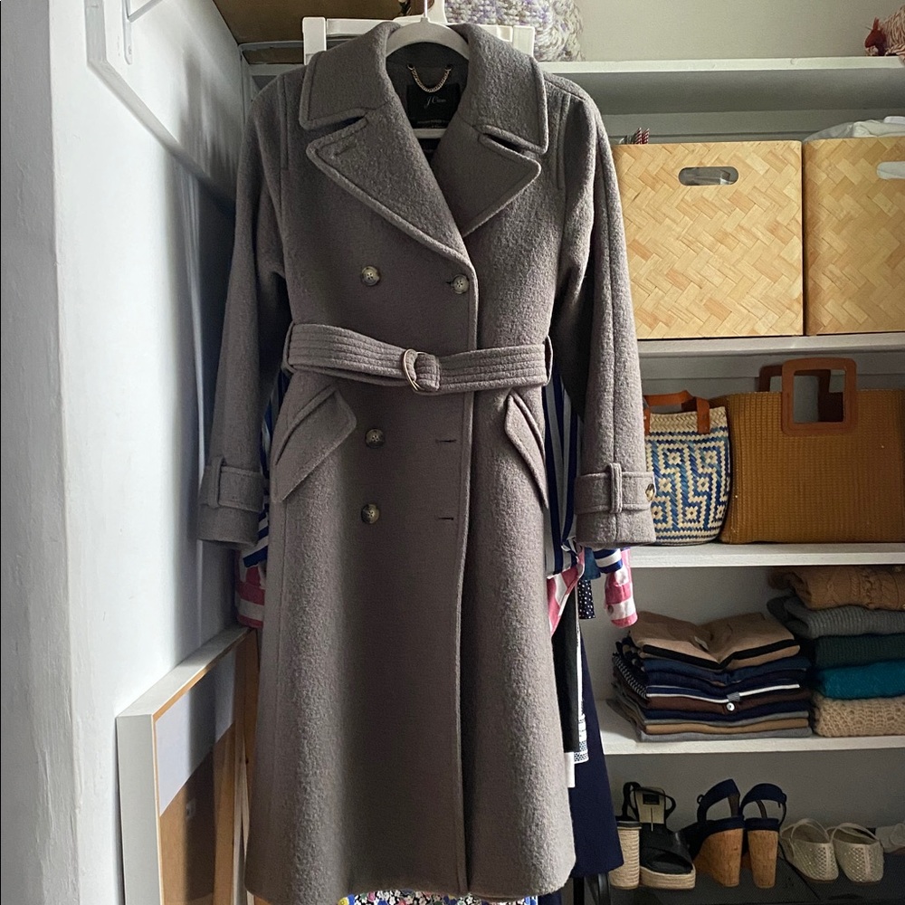 J. Crew Italian Boiled Wool Coat in Green - Picture 4 of 8